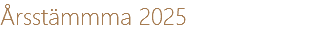 Årsstämmma 2025 